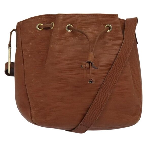 FENDI Shoulder Bag Leather Brown Gold Auth am8357 - Picture 1 of 16